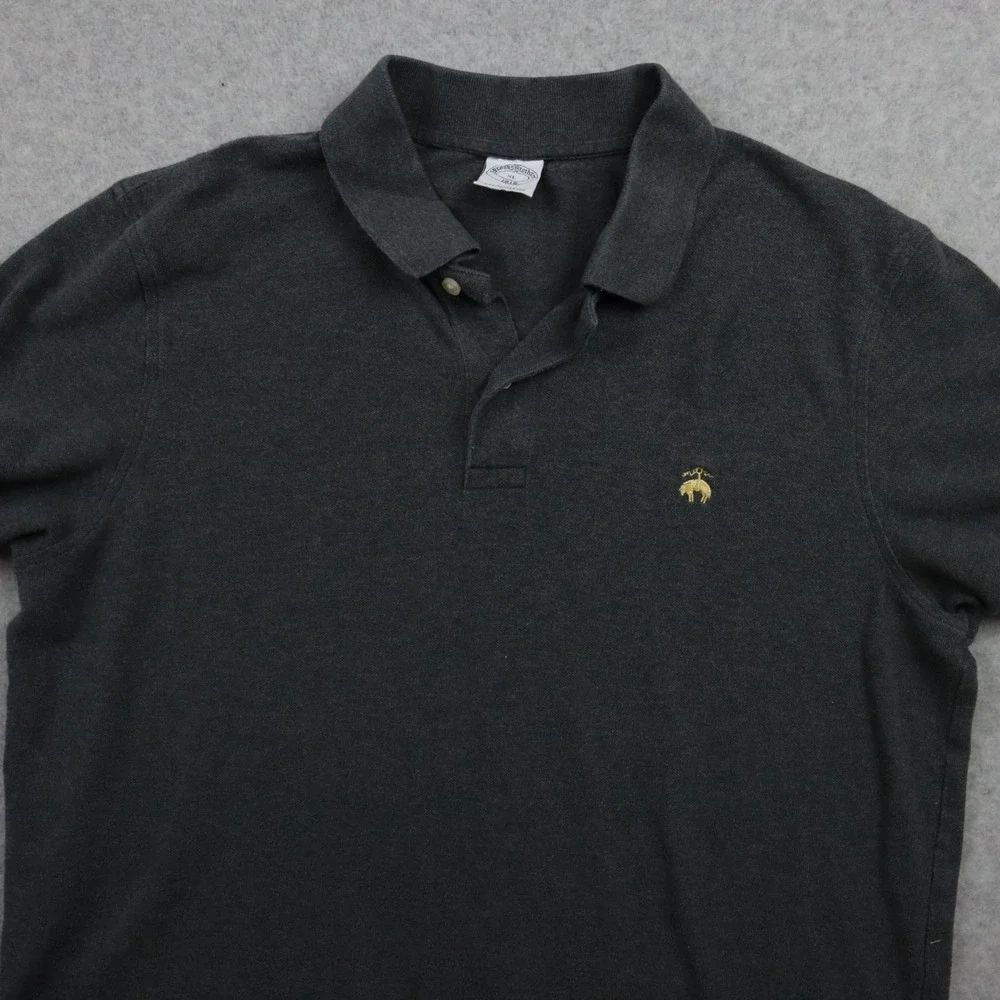 Banana Republic Polo Shirt Mens XL 1818 Slim Fit Golden Fleece Gray Short Sleeve
